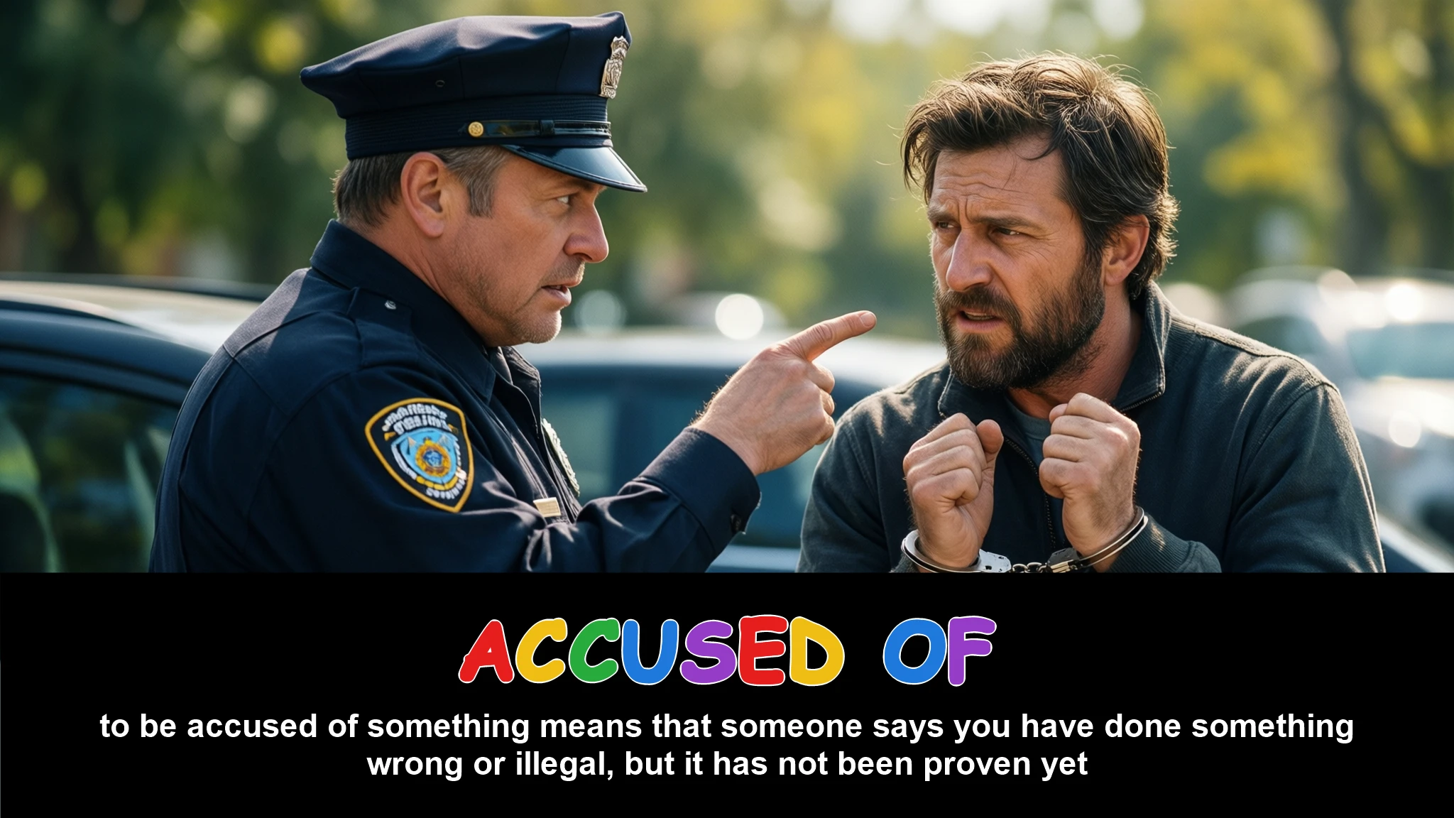 English Illustration for accused of